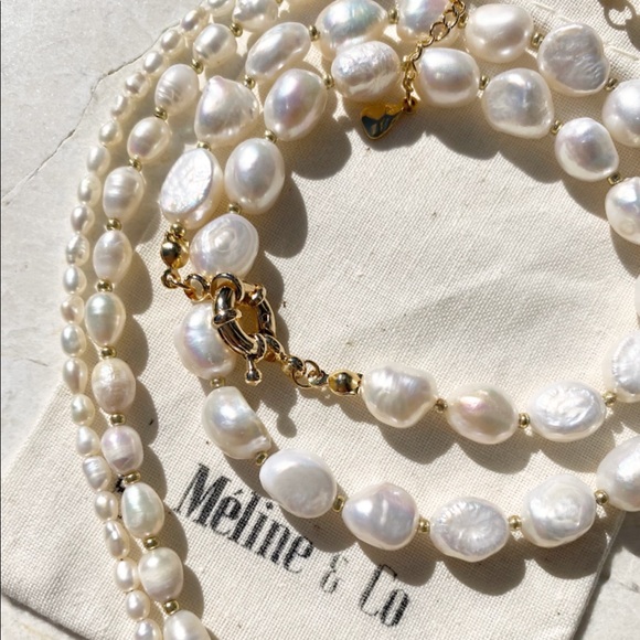 Freshwater Pearl 18k Gold Plated Necklace Choker - Picture 3 of 3